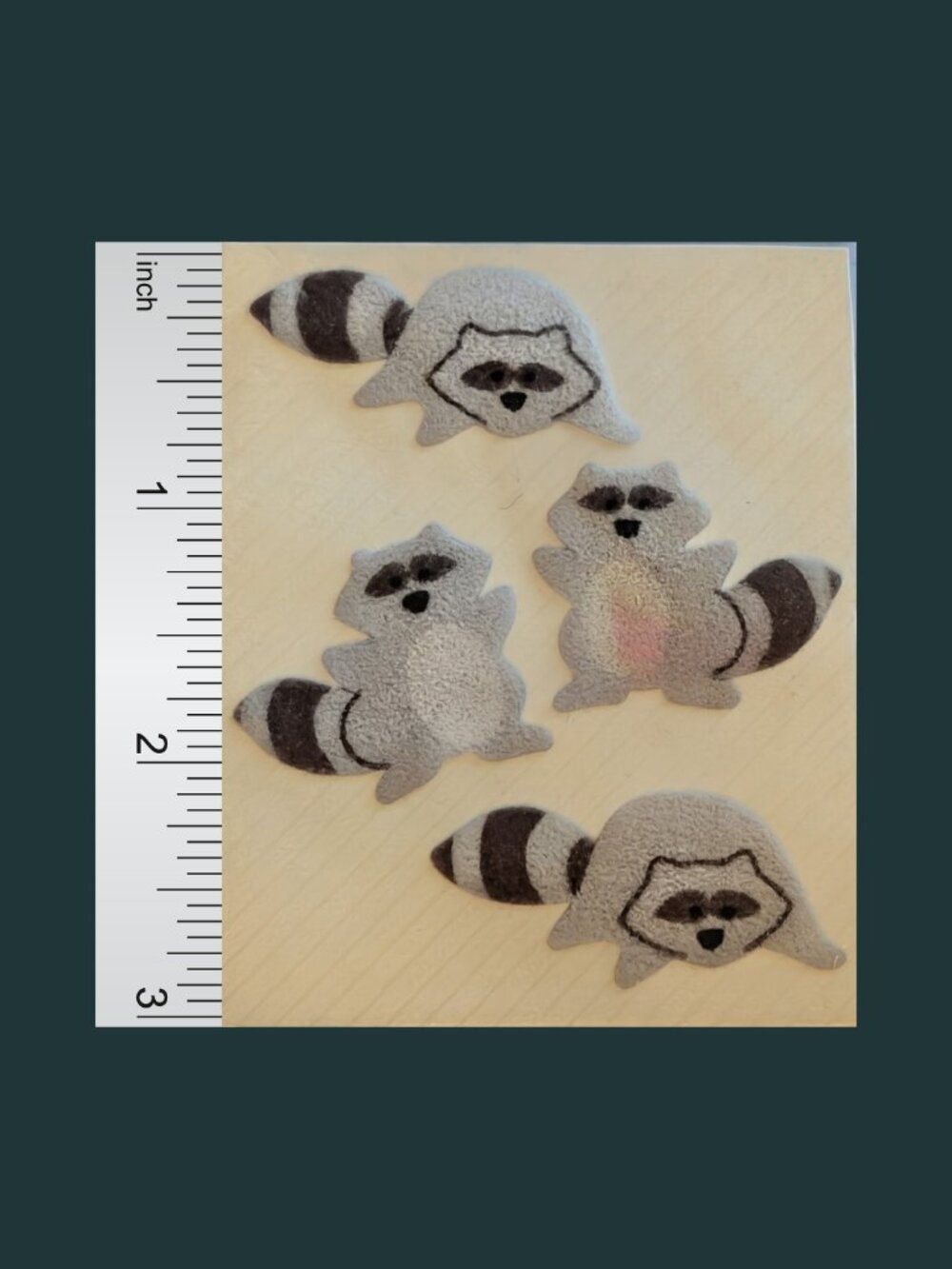 10/$25 Vintage 80s Used Sandylion Fuzzy Racoon (Trash Panda) Stickers